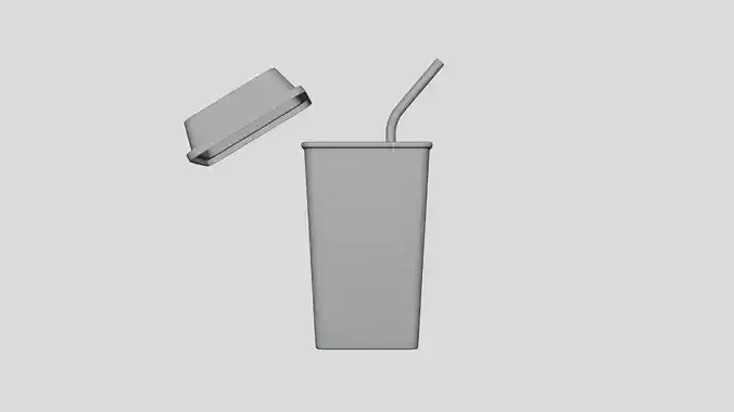 Stainless Drink Gel Box - Geometry Only No Textures No Materials
