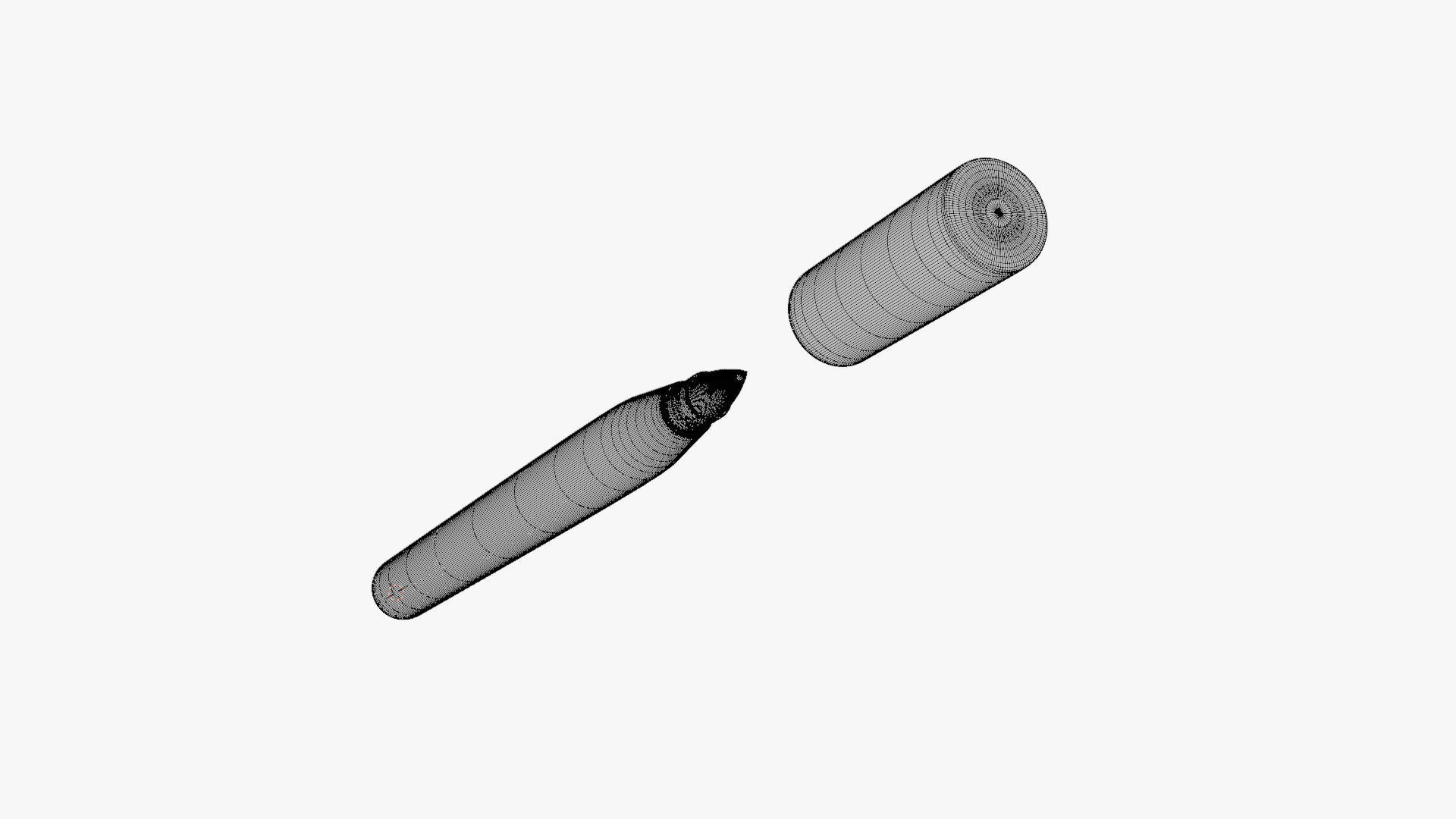 Brush Pen - Geometry Only No Textures No Materials 3D model_6