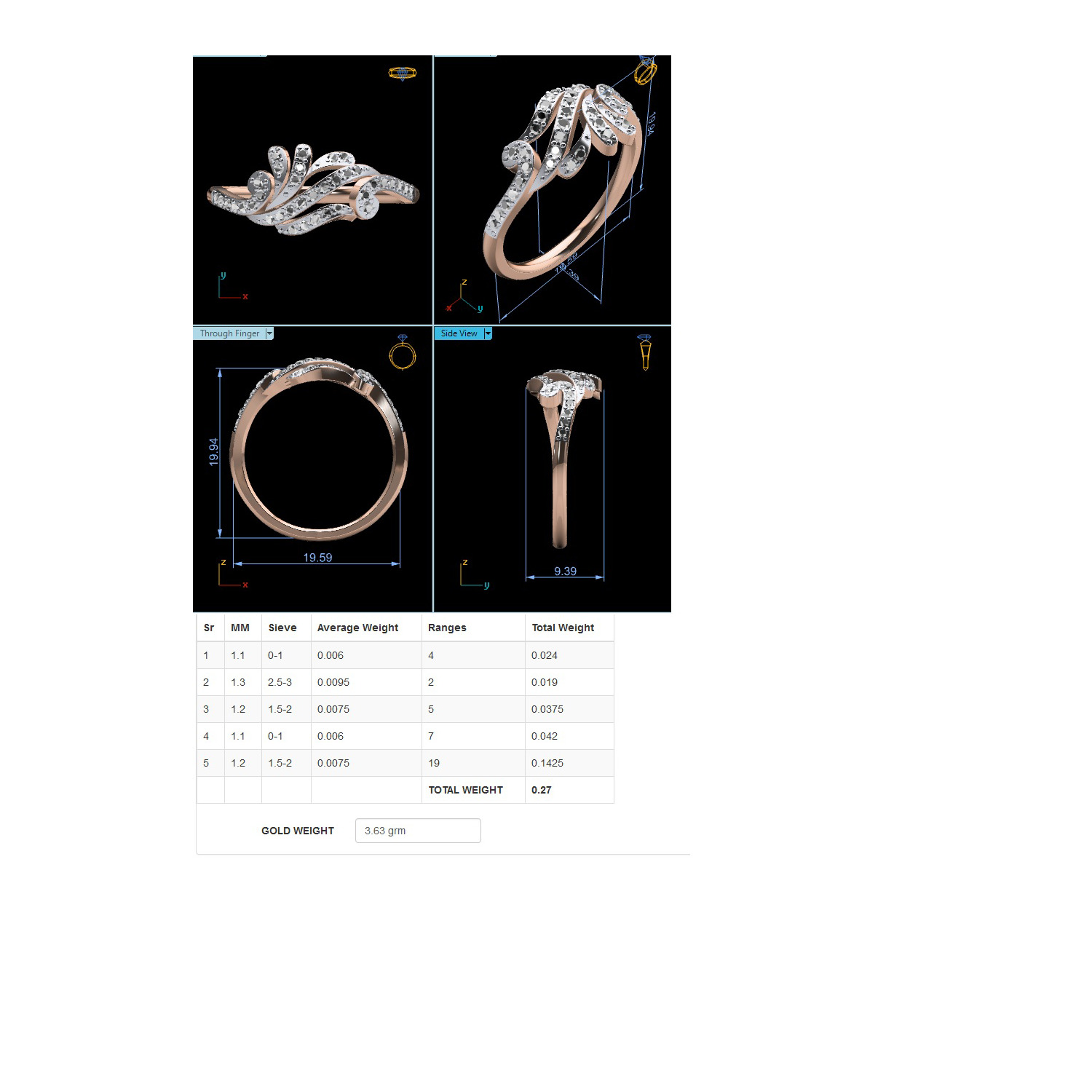 Women Ring Render 3dm STL MTL SLC JCD OBJ FBX Details 3D print model_10