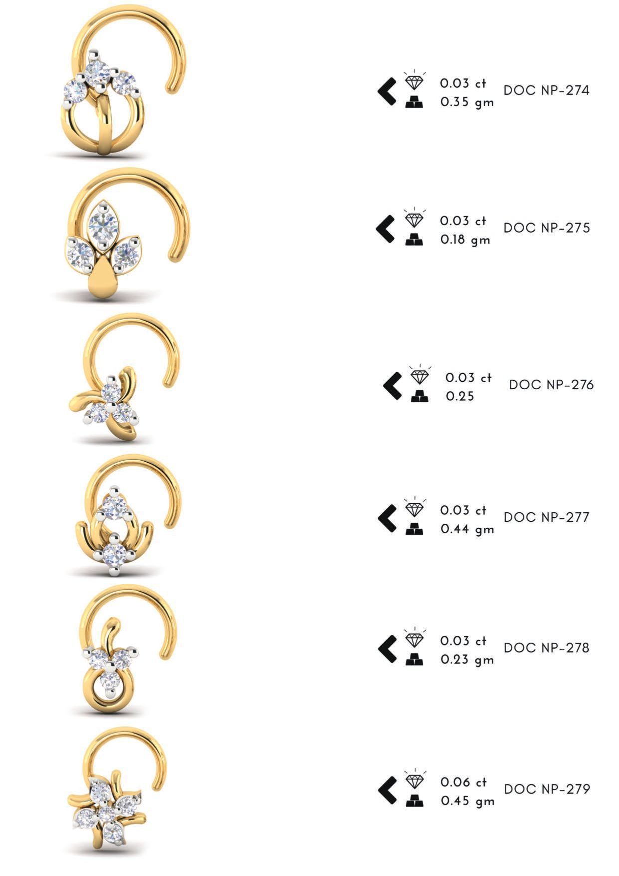 286 pis Nose pin collection set 3D print model 3D print model_47