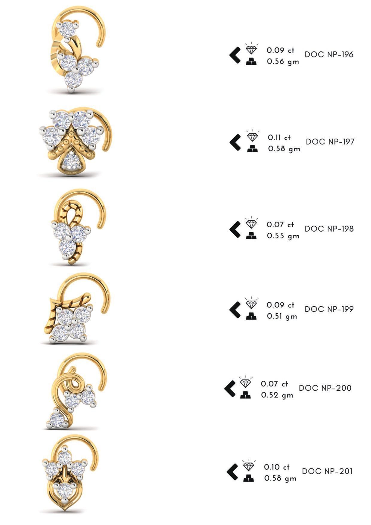 286 pis Nose pin collection set 3D print model 3D print model_42