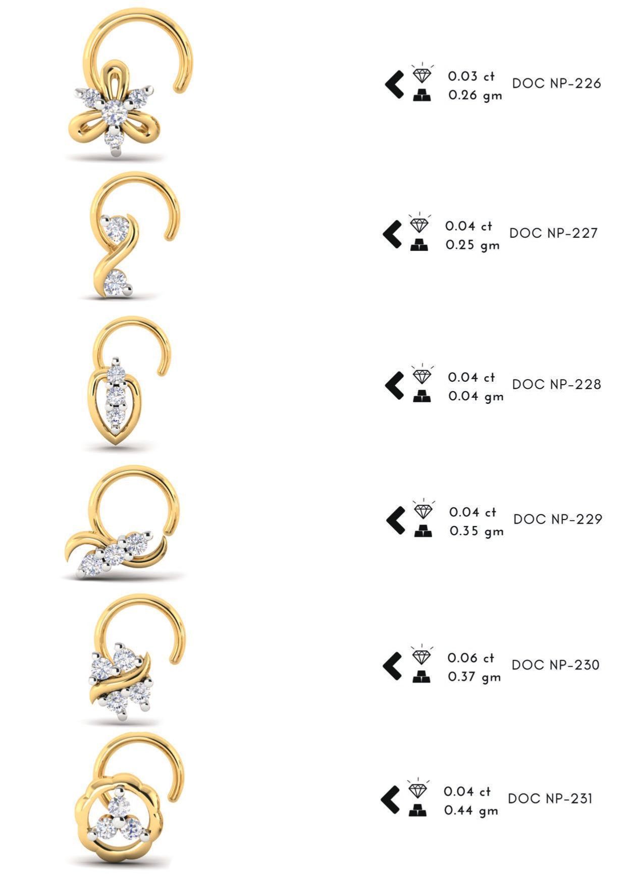 286 pis Nose pin collection set 3D print model 3D print model_25