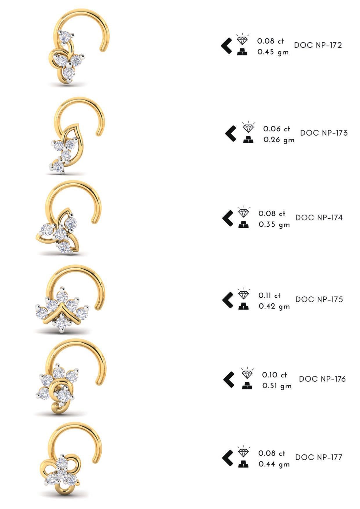 286 pis Nose pin collection set 3D print model 3D print model_49