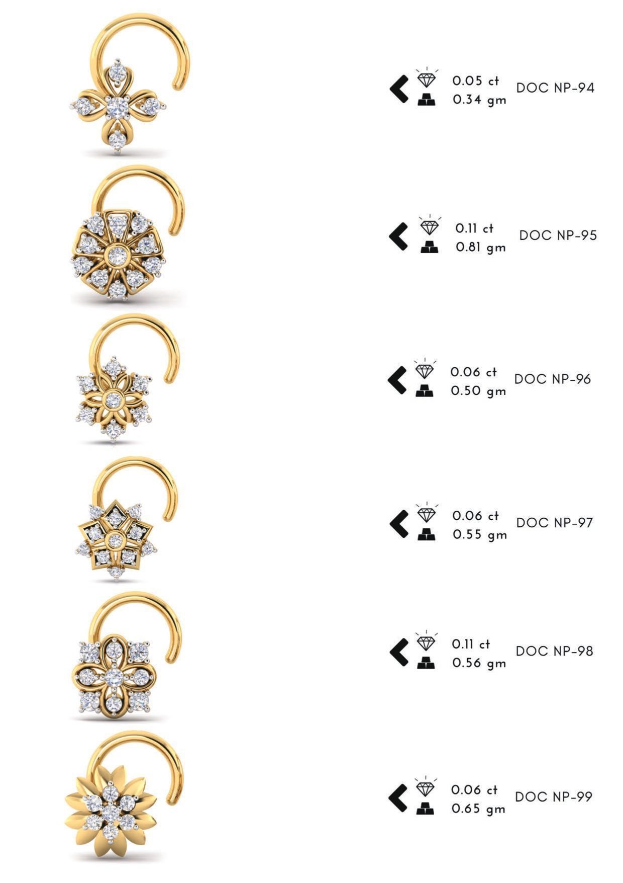 286 pis Nose pin collection set 3D print model 3D print model_23