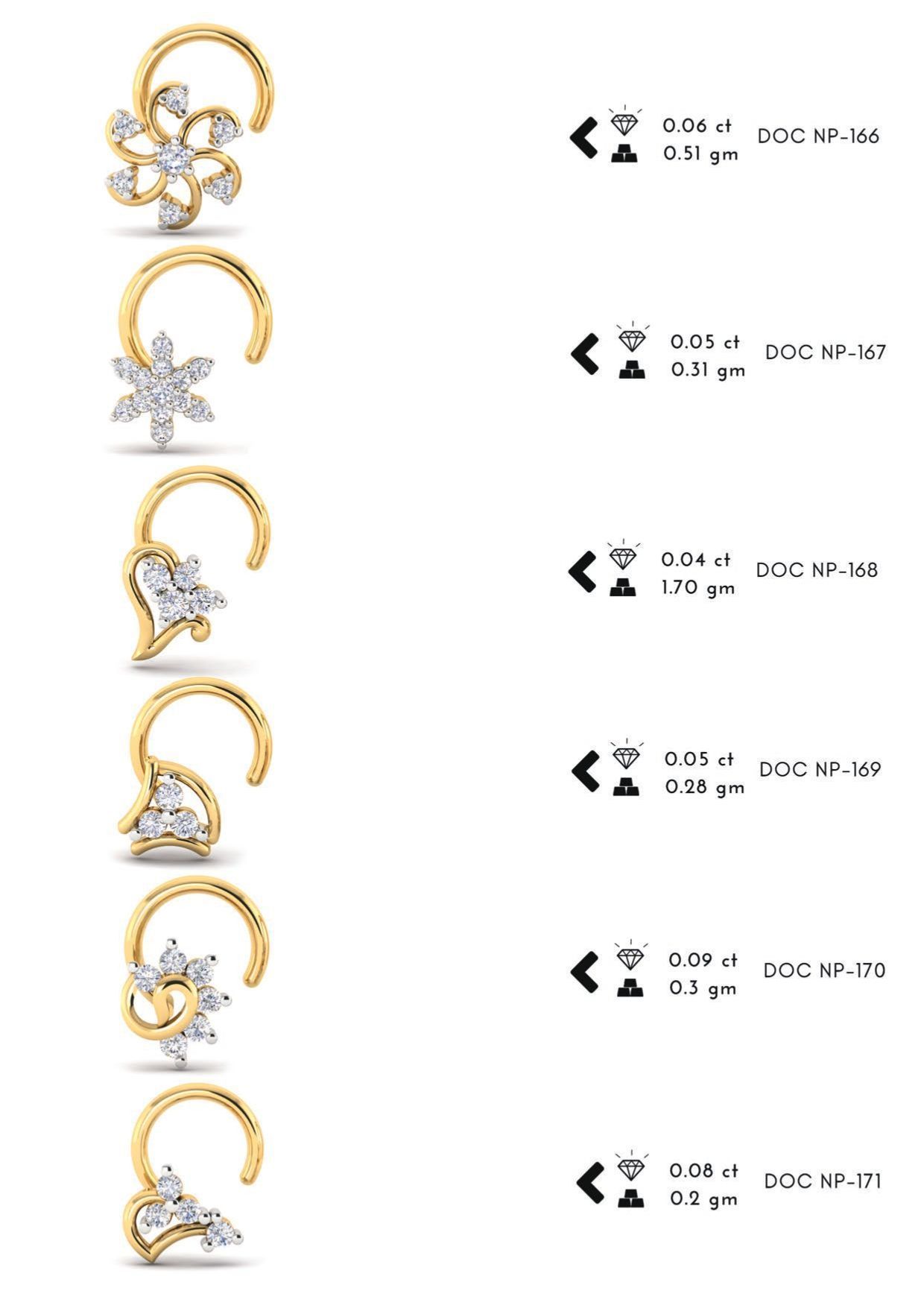 286 pis Nose pin collection set 3D print model 3D print model_13