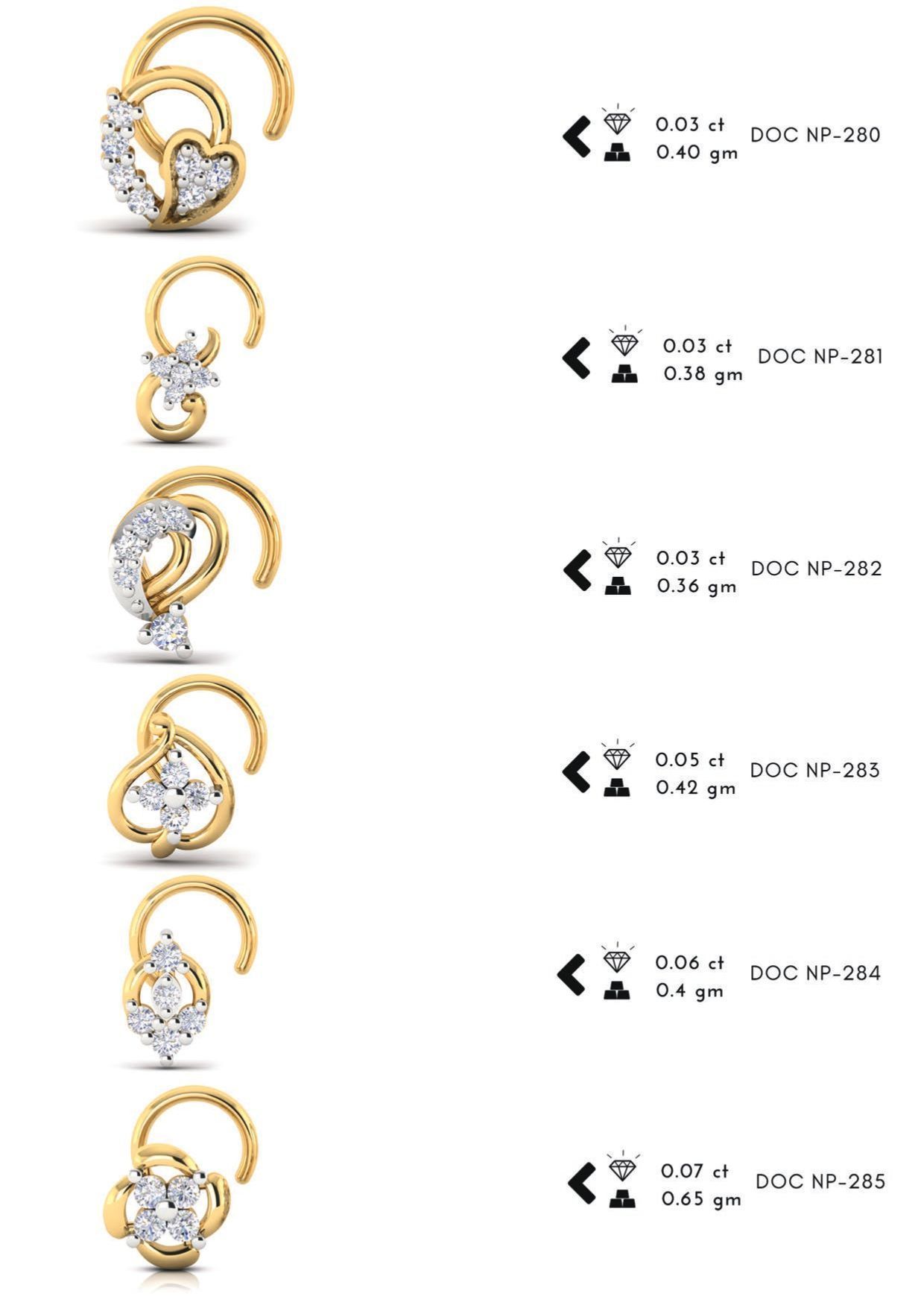 286 pis Nose pin collection set 3D print model 3D print model_39