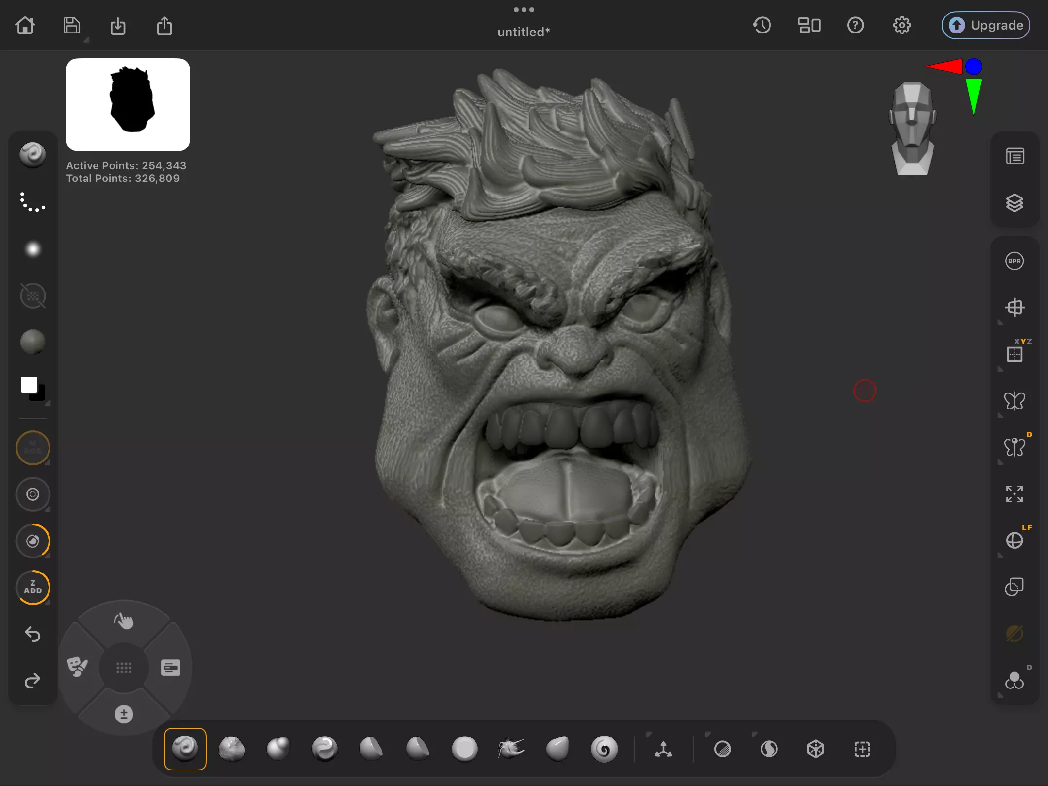 Hulk Head 3D model_0