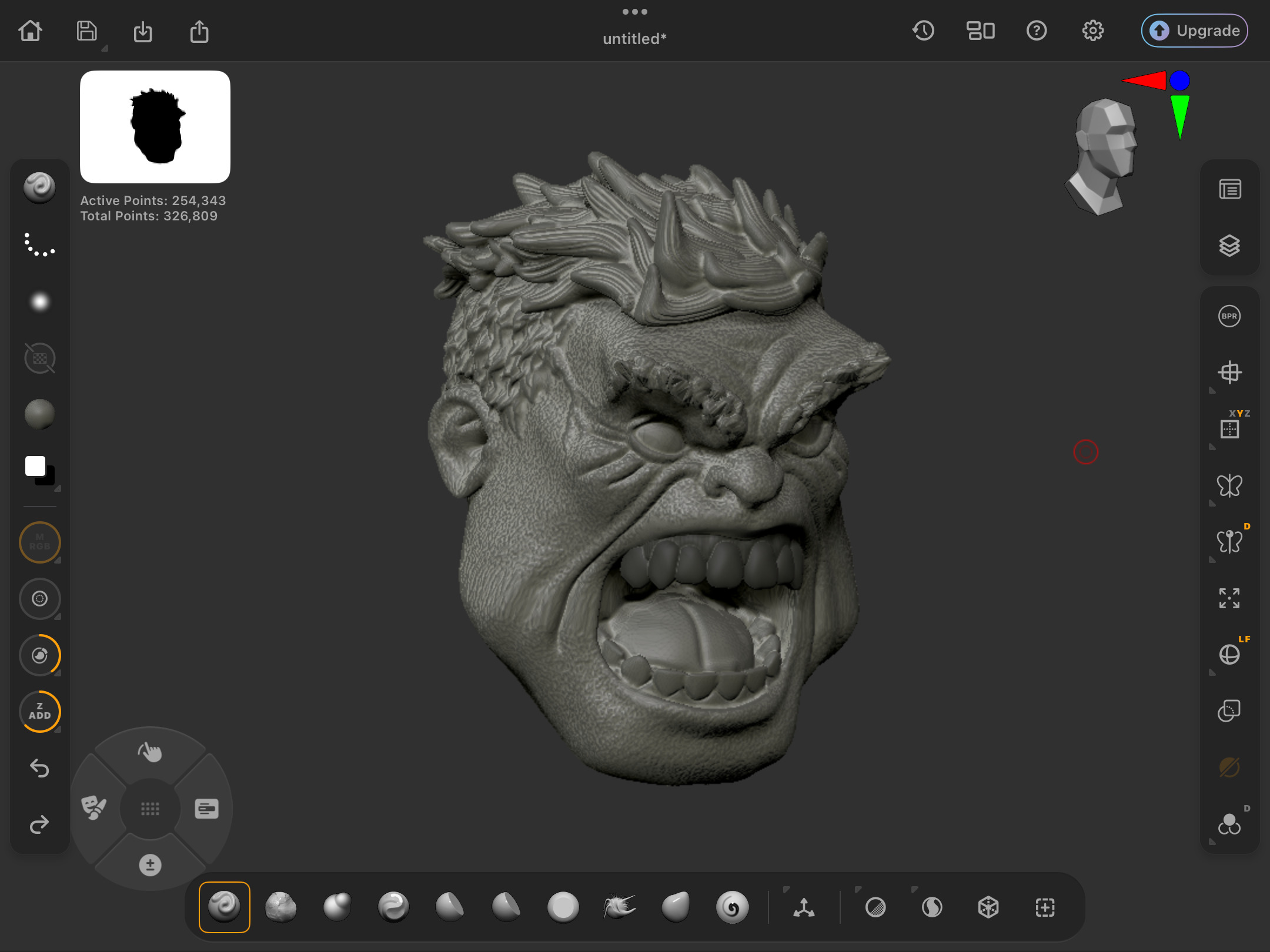 Hulk Head 3D model_1