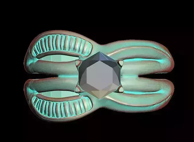 hexagon Cut ring 3D print model