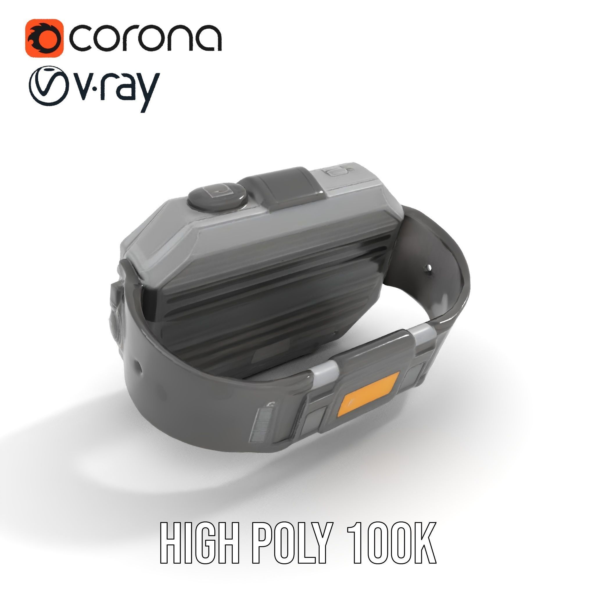 Futuristic Smartwatch Model Pack Low-poly 3D model_18