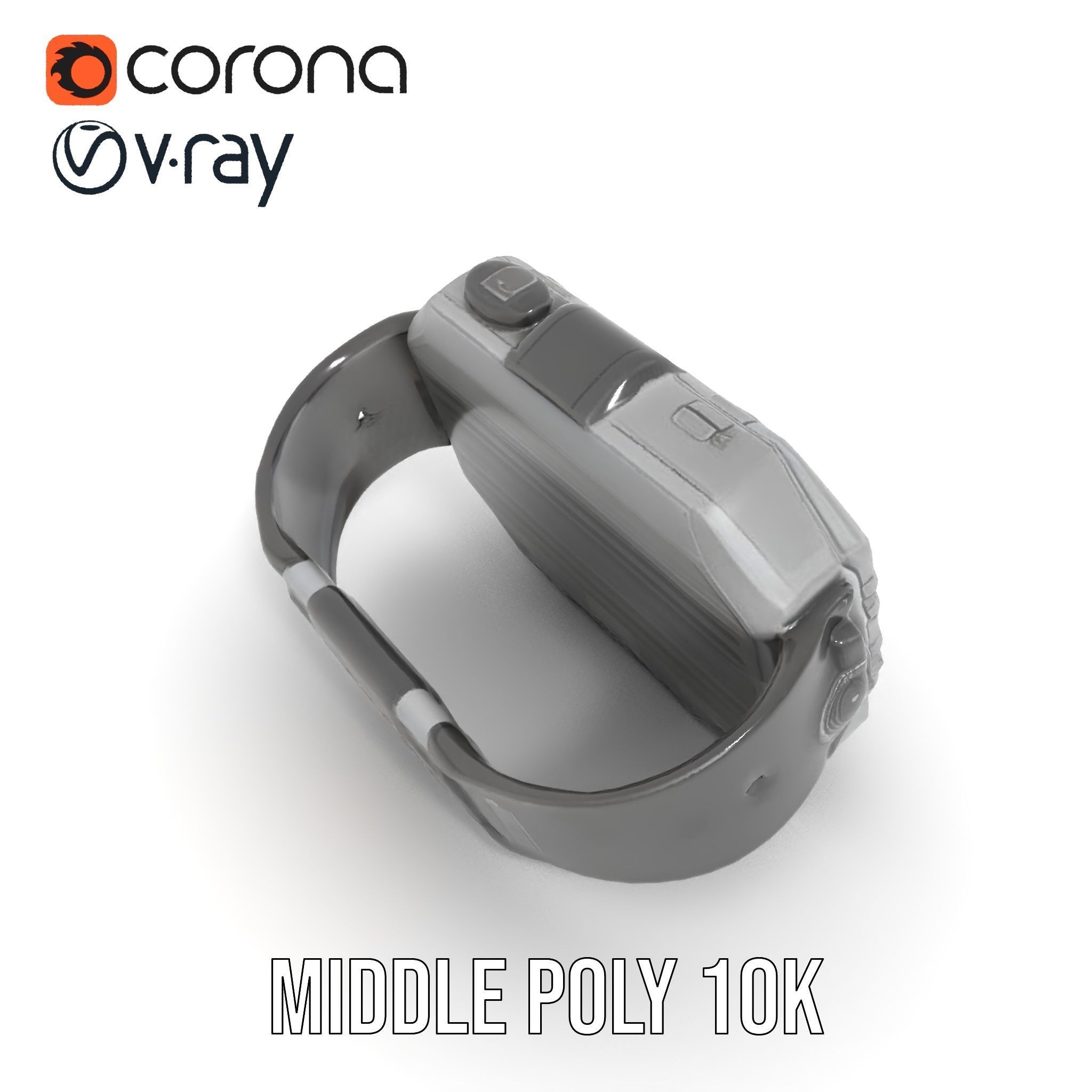 Futuristic Smartwatch Model Pack Low-poly 3D model_6