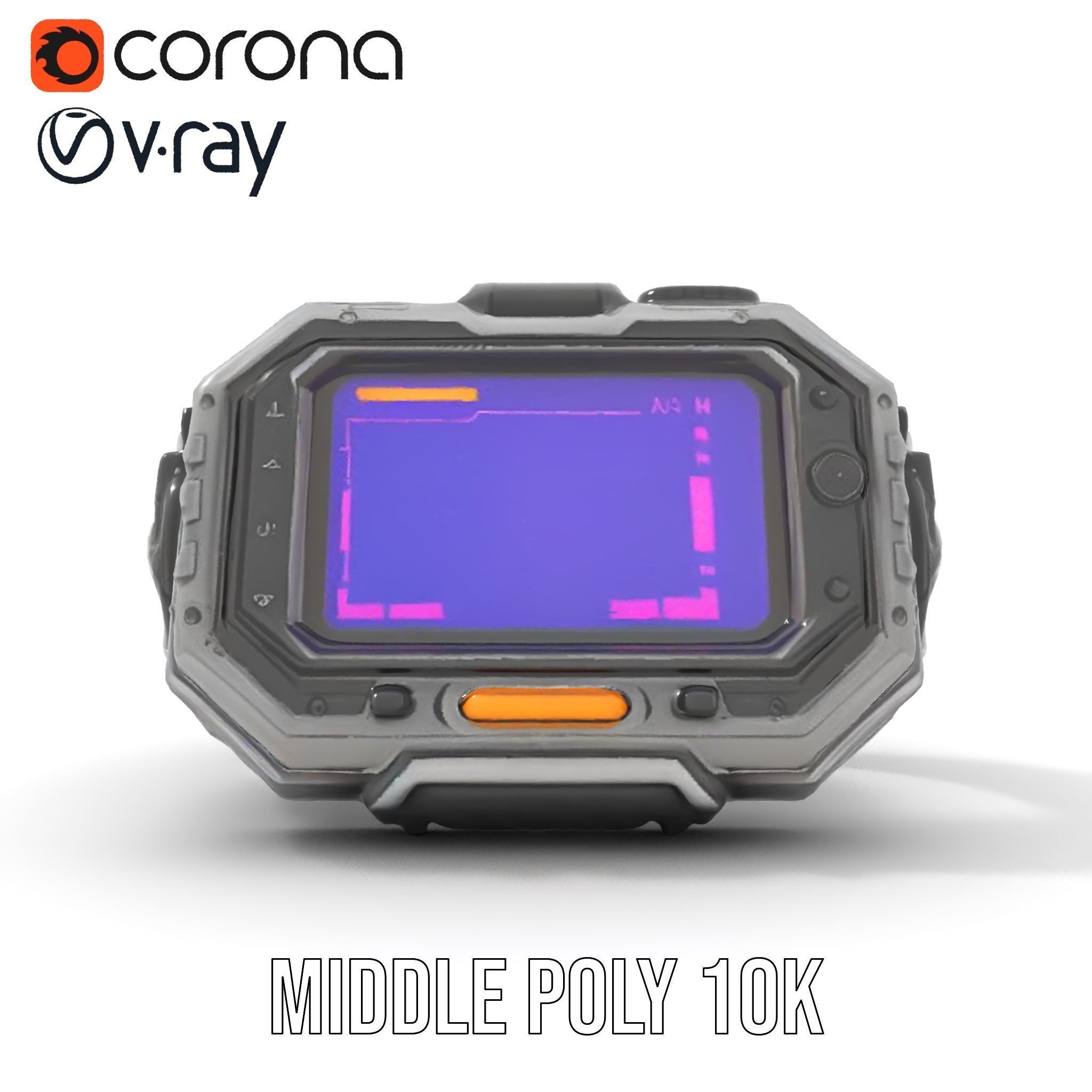 Futuristic Smartwatch Model Pack Low-poly 3D model_19