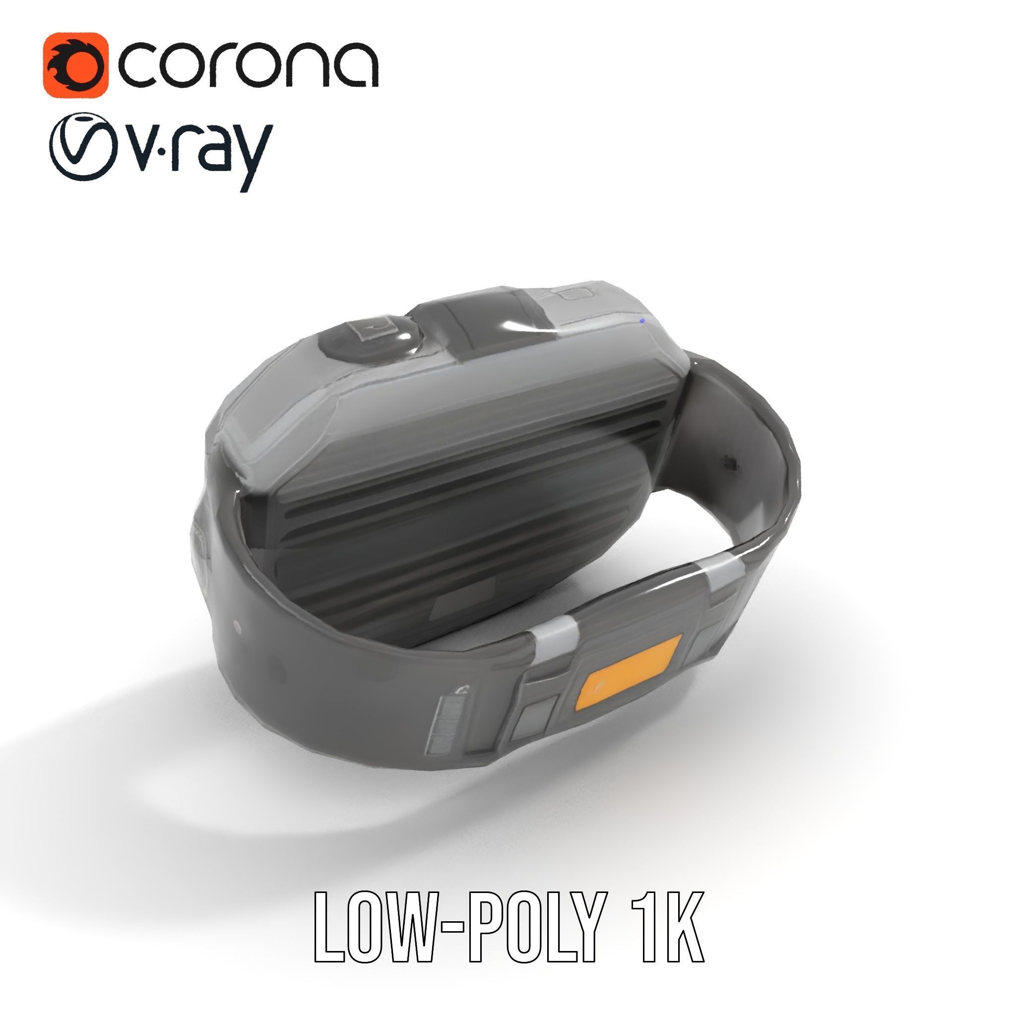 Futuristic Smartwatch Model Pack Low-poly 3D model_12