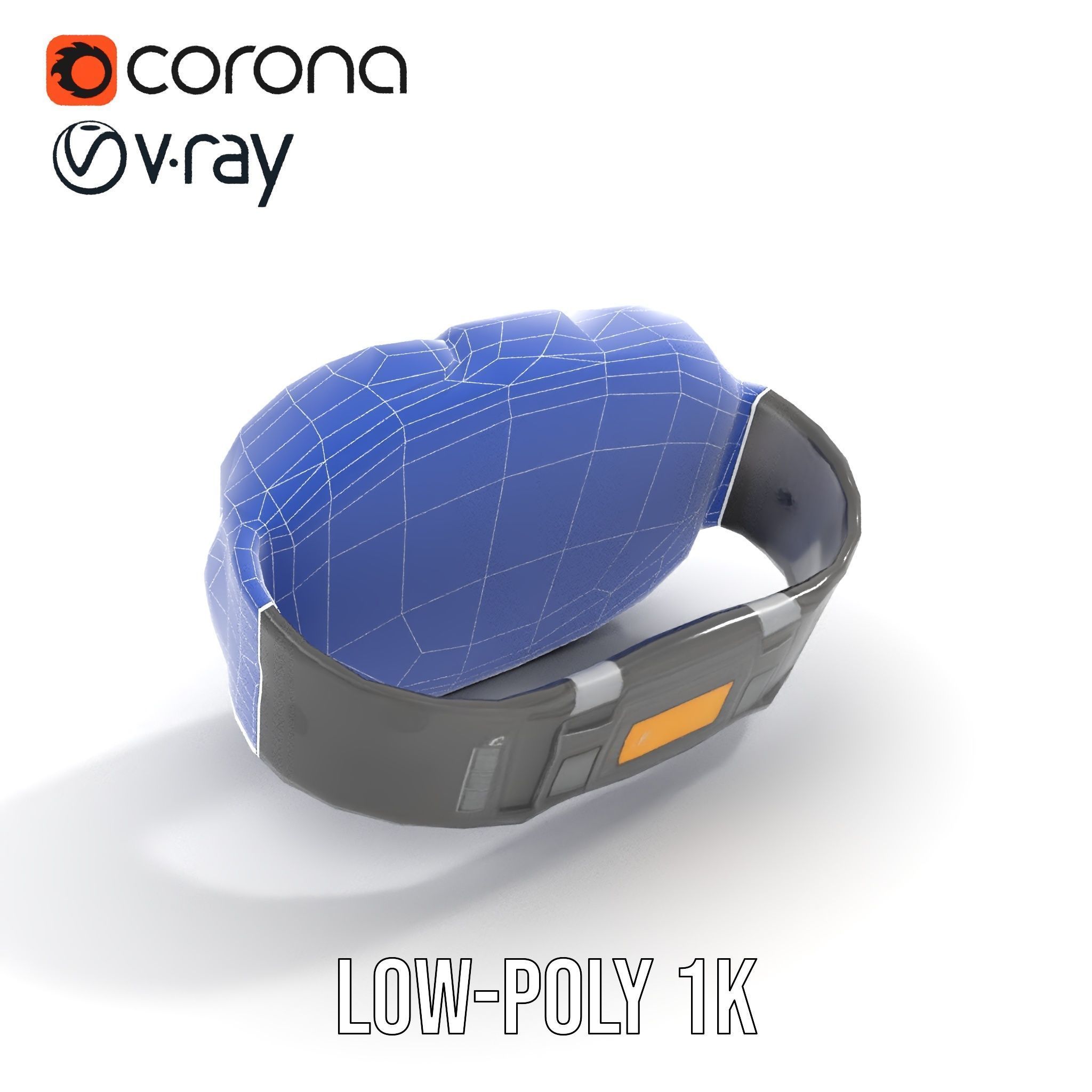 Futuristic Smartwatch Model Pack Low-poly 3D model_23