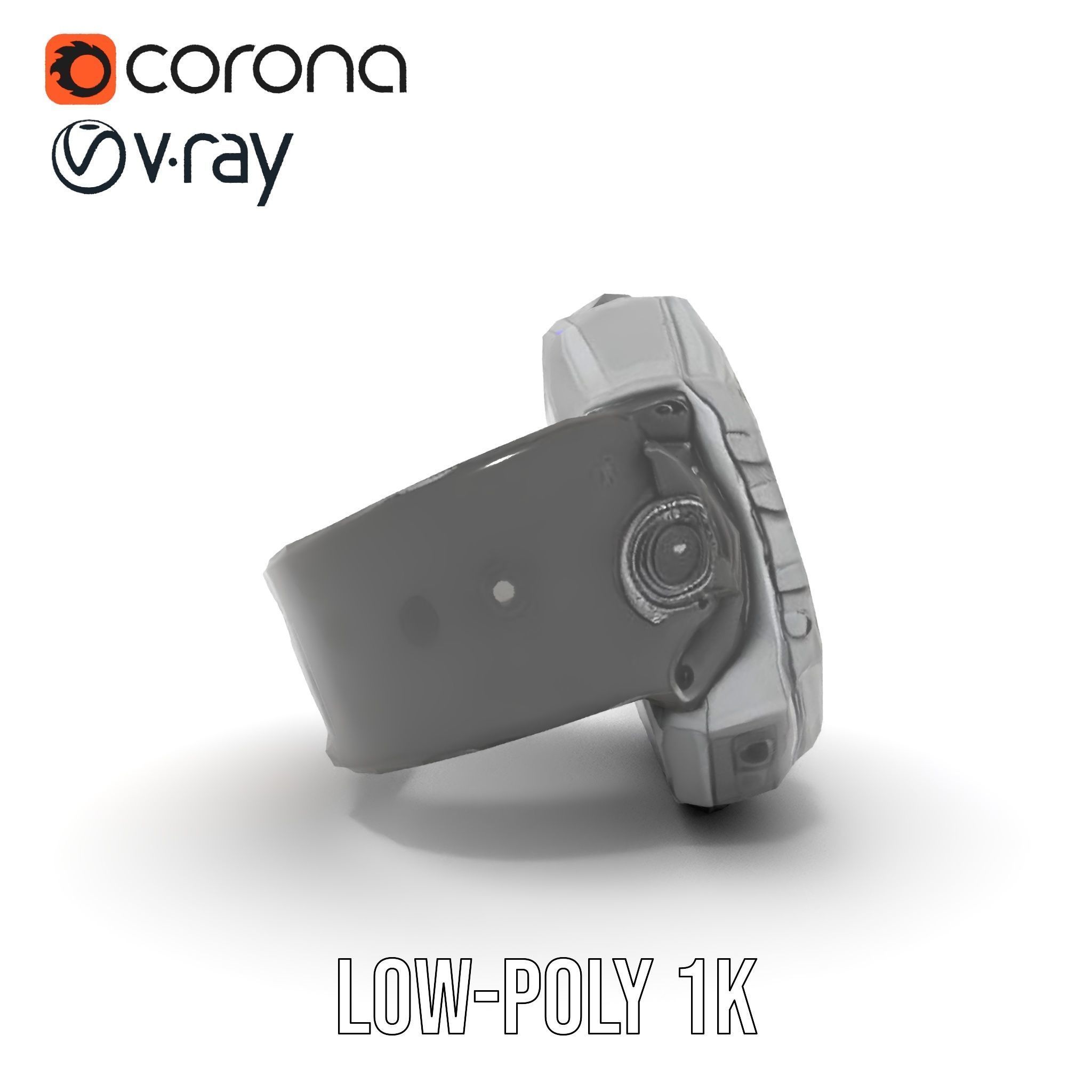 Futuristic Smartwatch Model Pack Low-poly 3D model_17