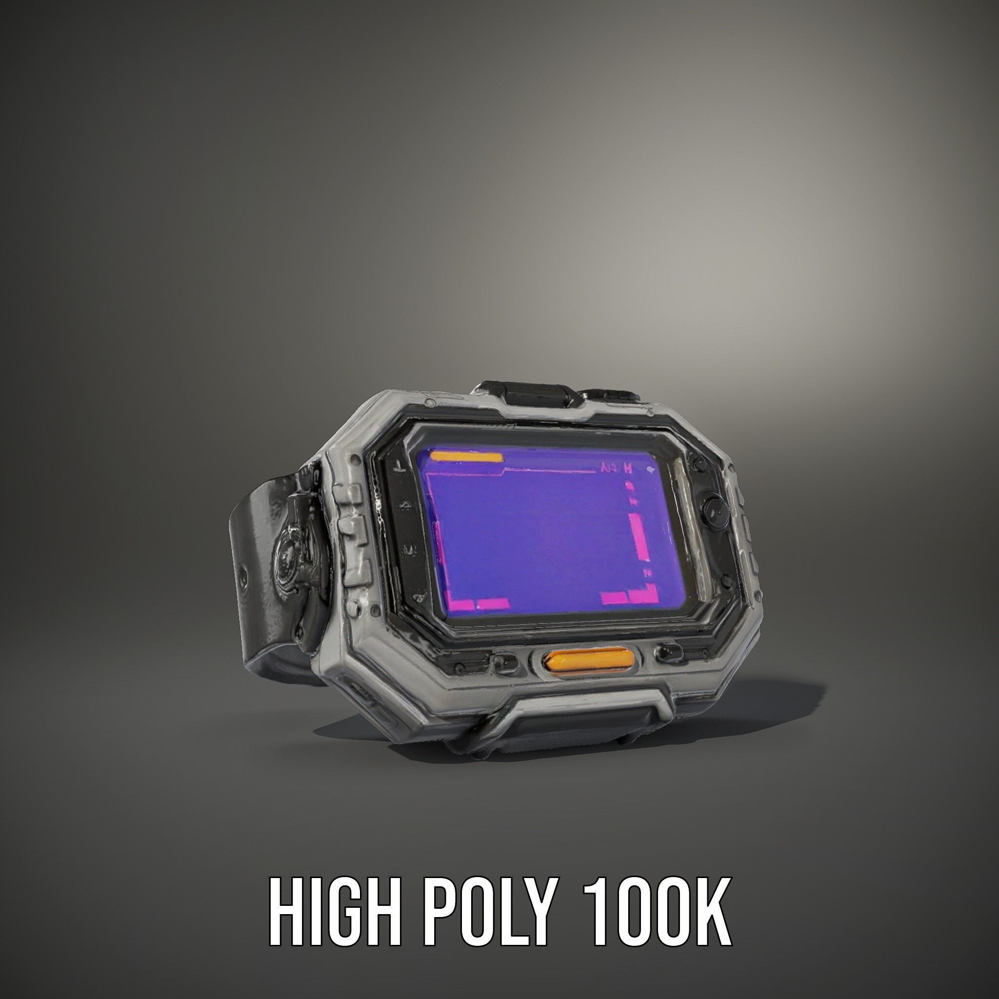 Futuristic Smartwatch Model Pack Low-poly 3D model_10