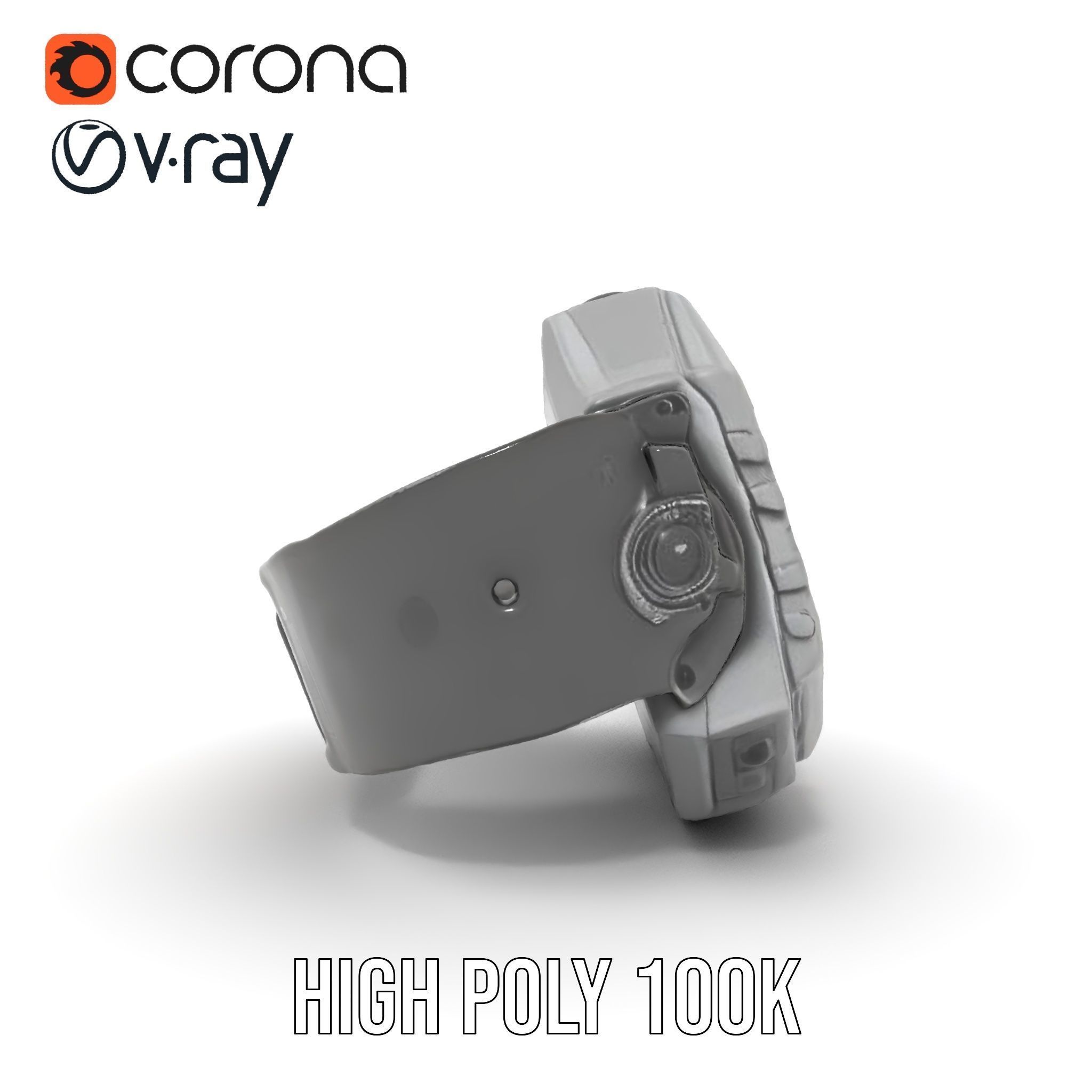 Futuristic Smartwatch Model Pack Low-poly 3D model_24