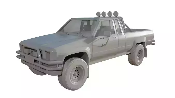 Toyota SR5  Detailed 3D Model Inspired by Back to the Future Low-poly 3D model