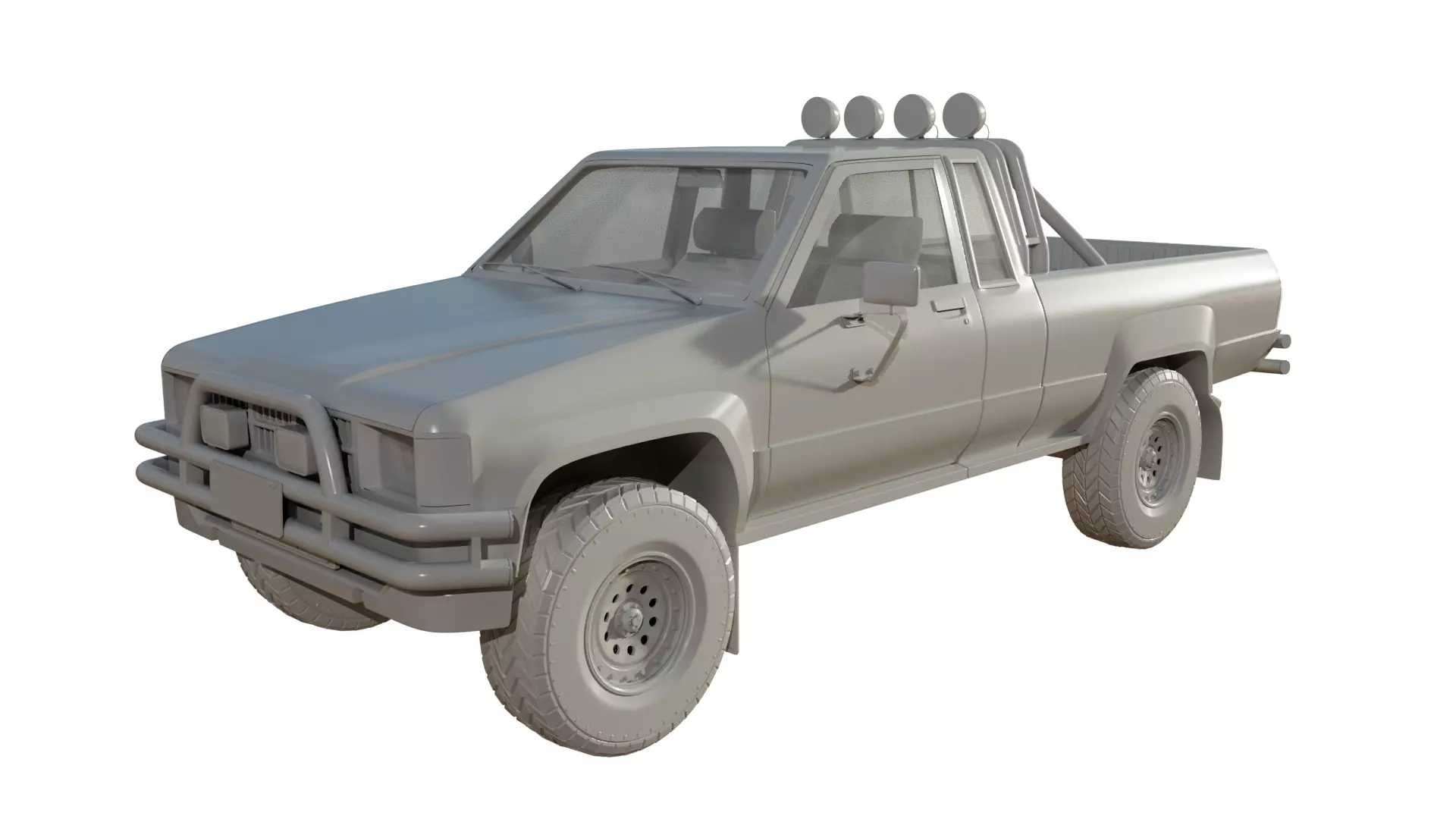 Toyota SR5  Detailed 3D Model Inspired by Back to the Future Low-poly 3D model_0