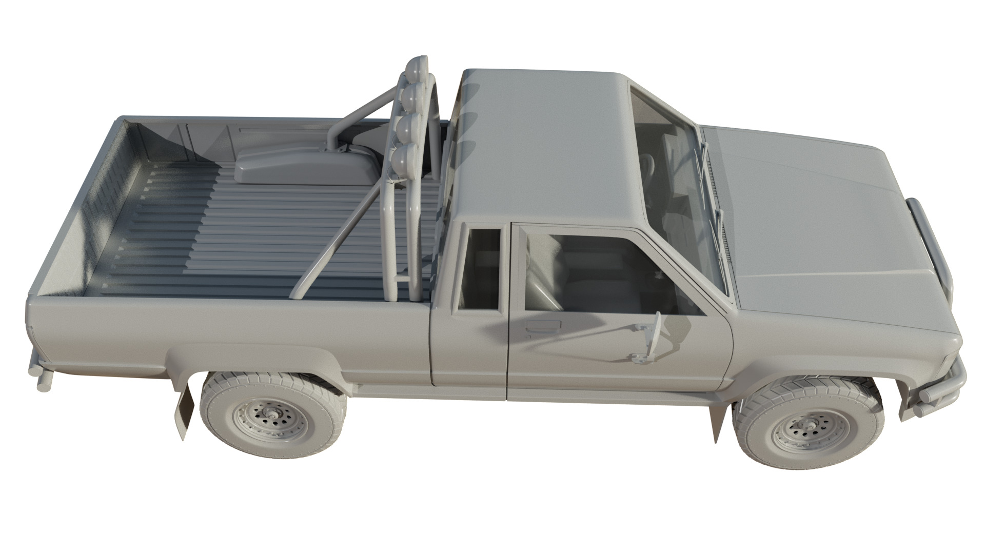 Toyota SR5  Detailed 3D Model Inspired by Back to the Future Low-poly 3D model_2