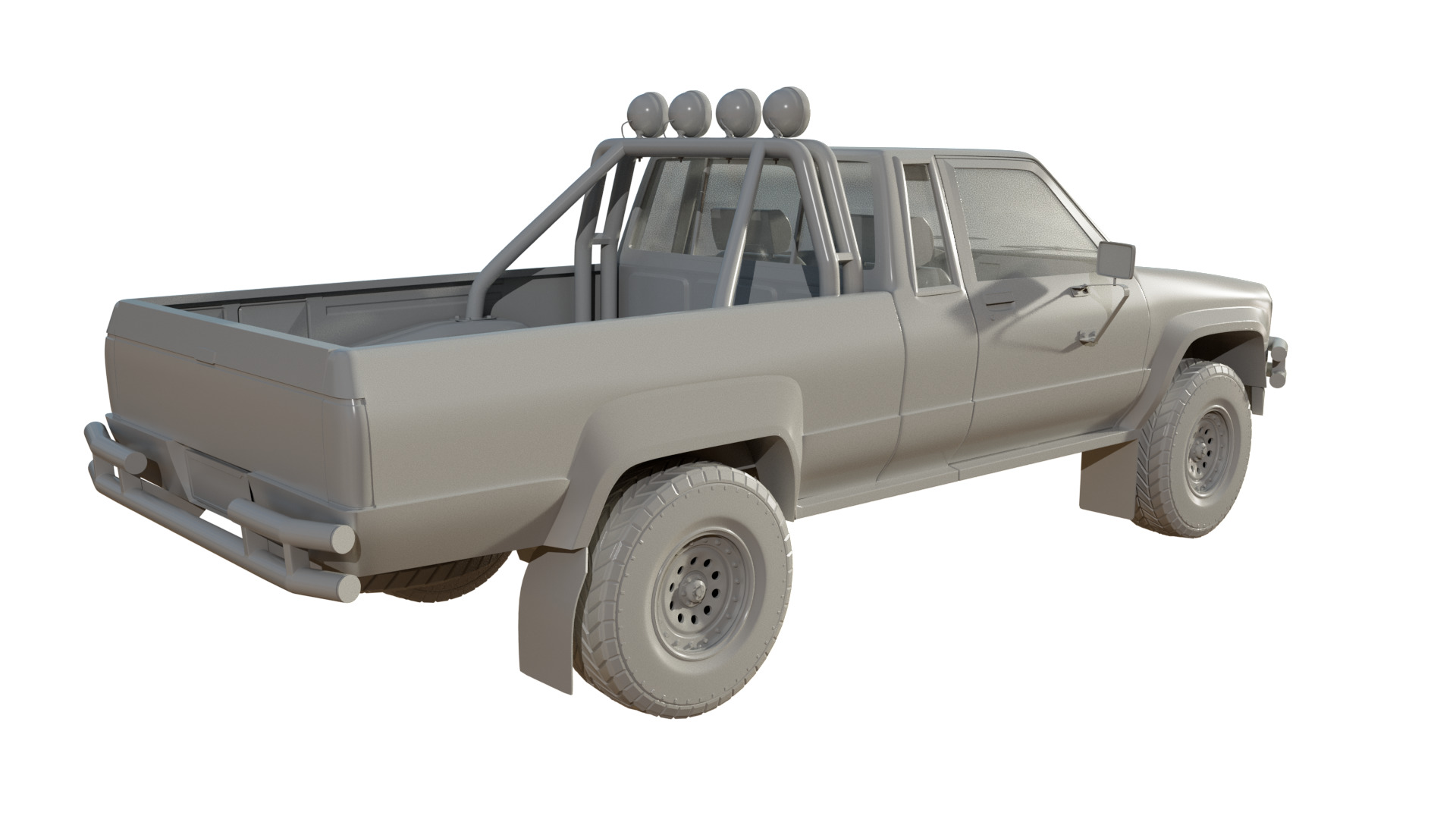 Toyota SR5  Detailed 3D Model Inspired by Back to the Future Low-poly 3D model_1