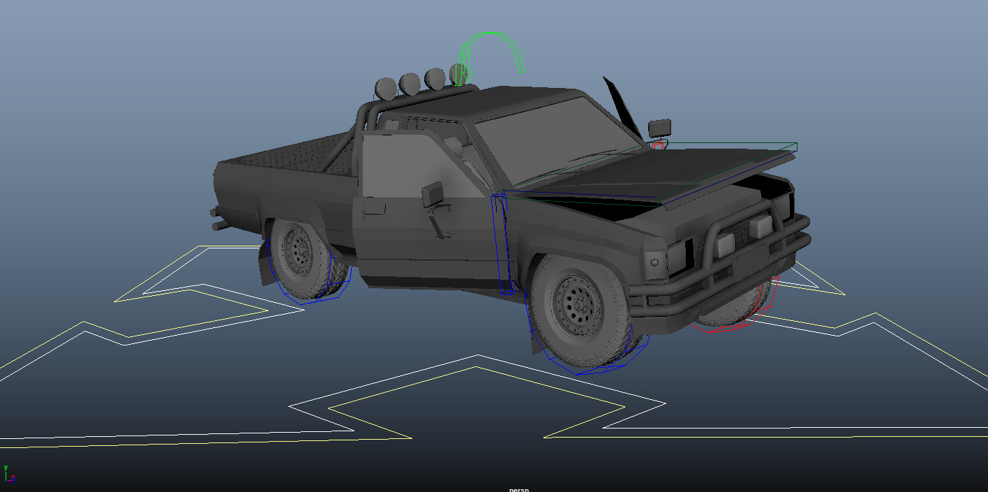 Toyota SR5  Detailed 3D Model Inspired by Back to the Future Low-poly 3D model_9