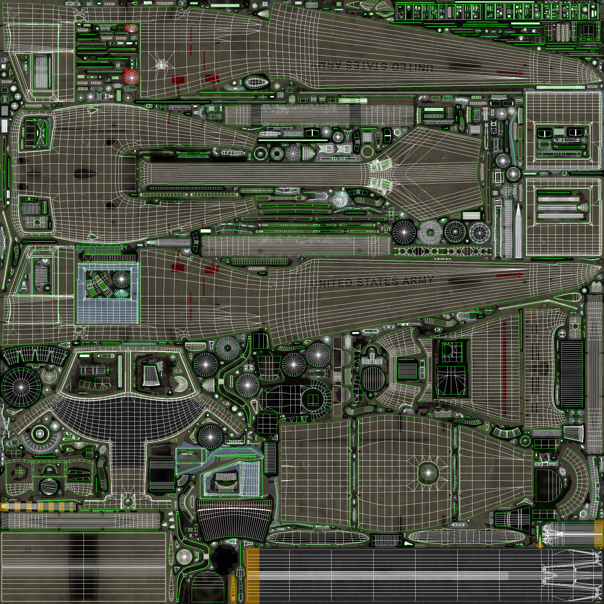 Bell UH-1C US Army Static Low-poly 3D model_43