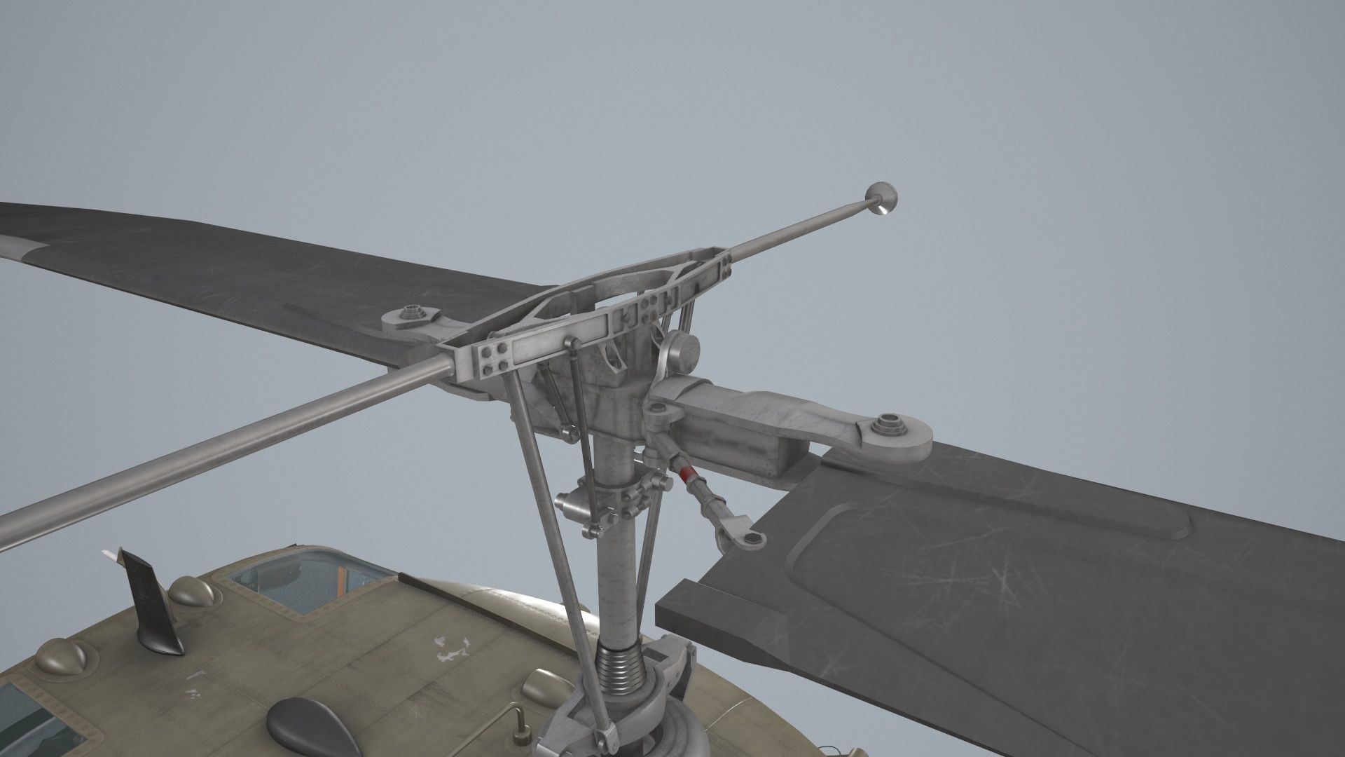 Bell UH-1C US Army Static Low-poly 3D model_11