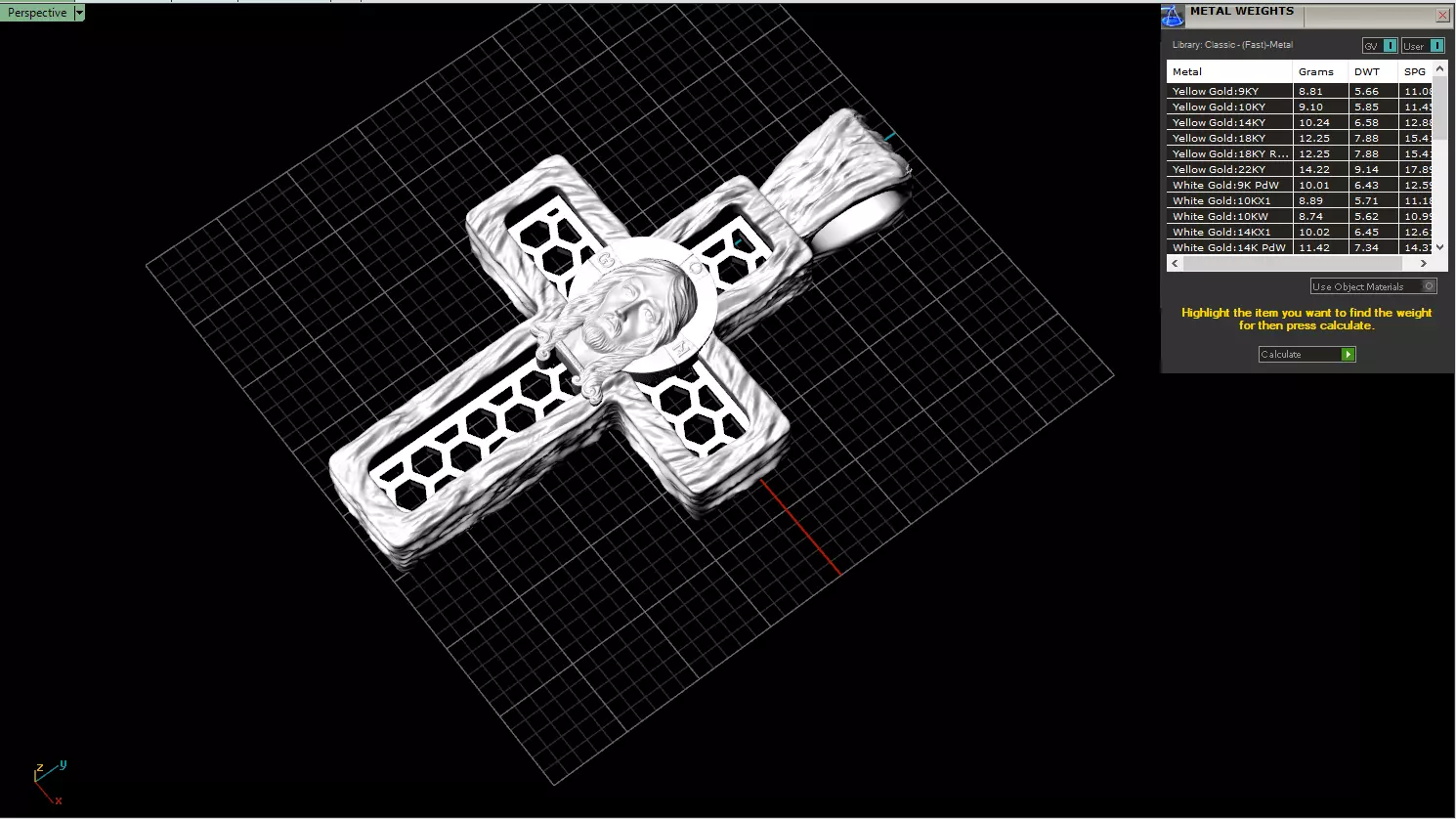 Cross with onyx model 1389 3D print model_5