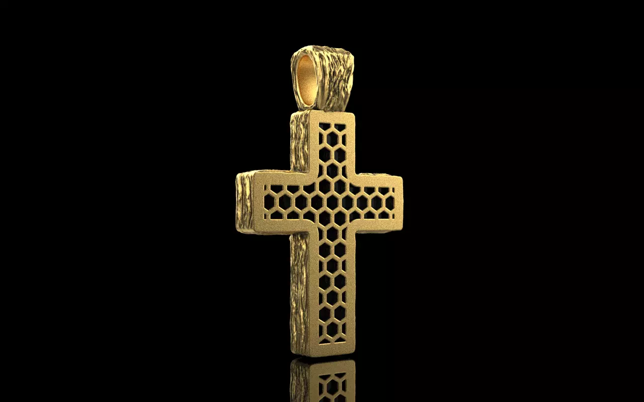 Cross with onyx model 1389 3D print model_3