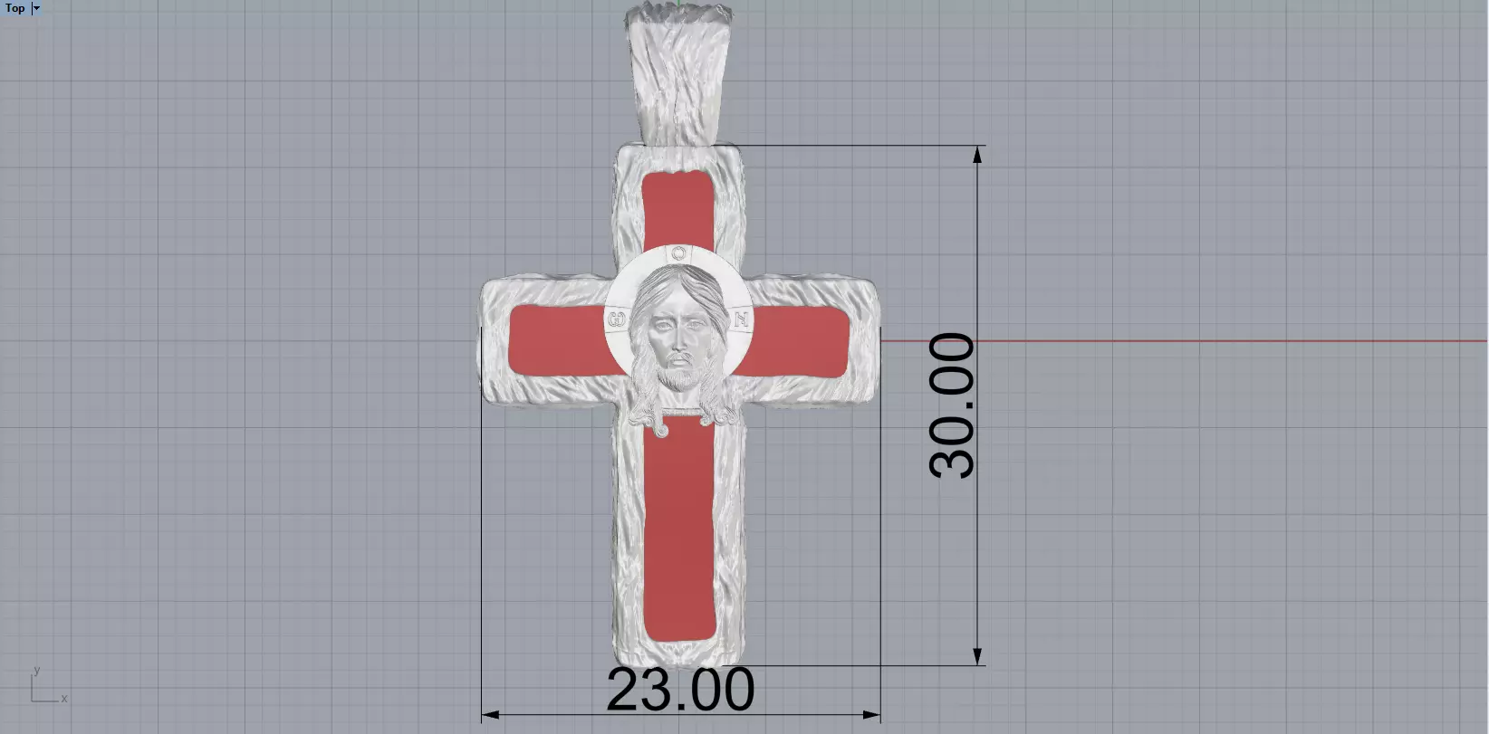 Cross with onyx model 1389 3D print model_6
