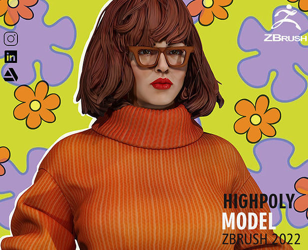 Velma Highpoly Character Zbrush 2022 3D model