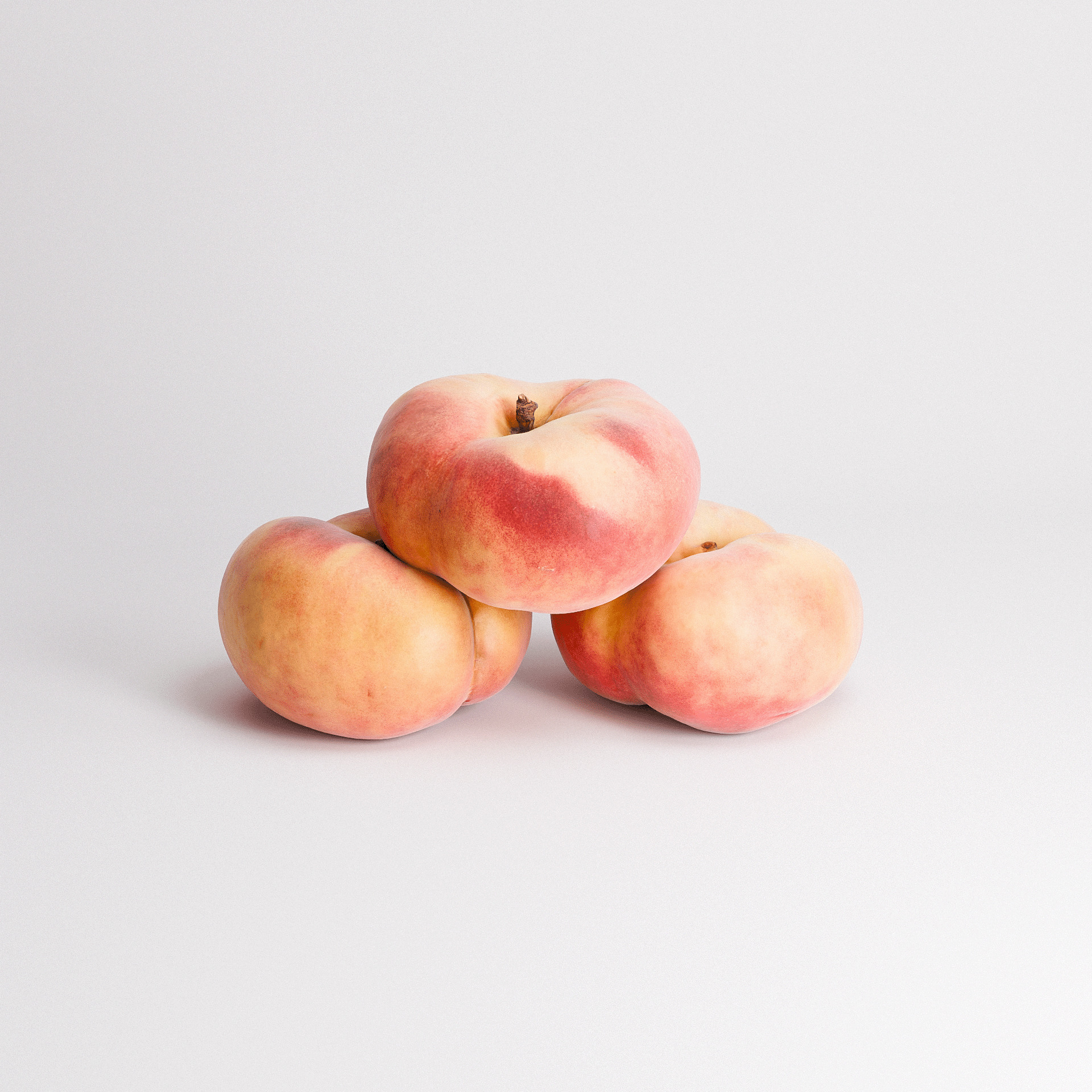 Donut Peaches Set Low-poly 3D model_6