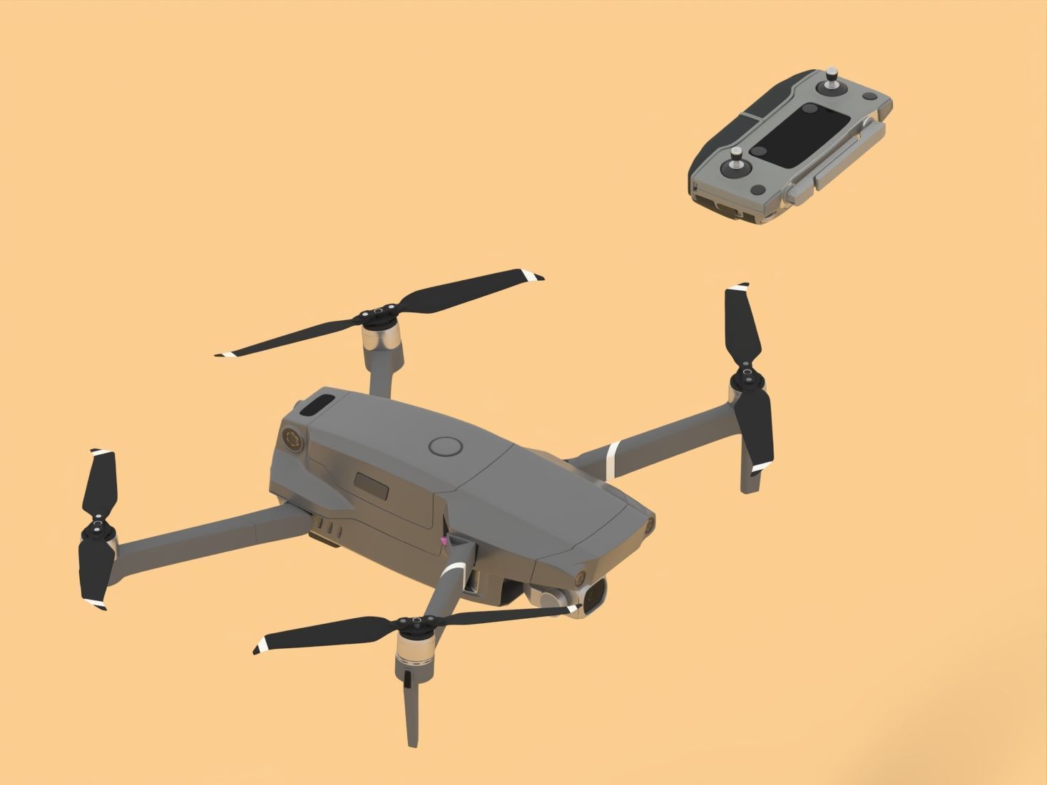 DRONE mavicpro 3D model_1