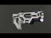 Sci-fi gun Low-poly 3D model_1
