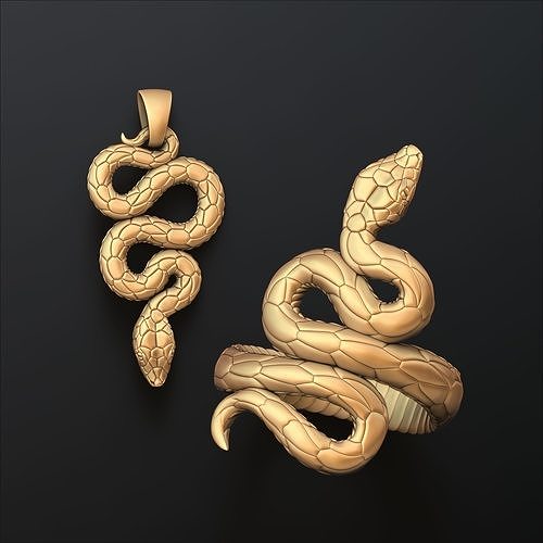 Snake Ring pendant v3 Collection 