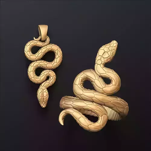 Snake Ring pendant v3 Collection  Snake Ring pendant v3 Collection