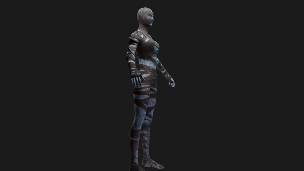 Polar Spectrophage Set Female Rigged Low-poly 3D model_5