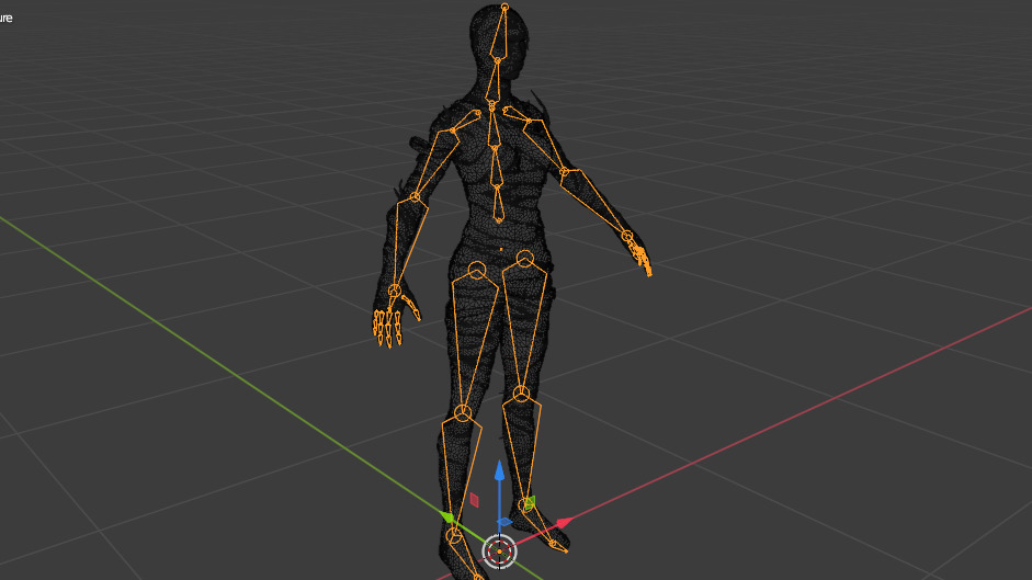 Polar Spectrophage Set Female Rigged Low-poly 3D model_8