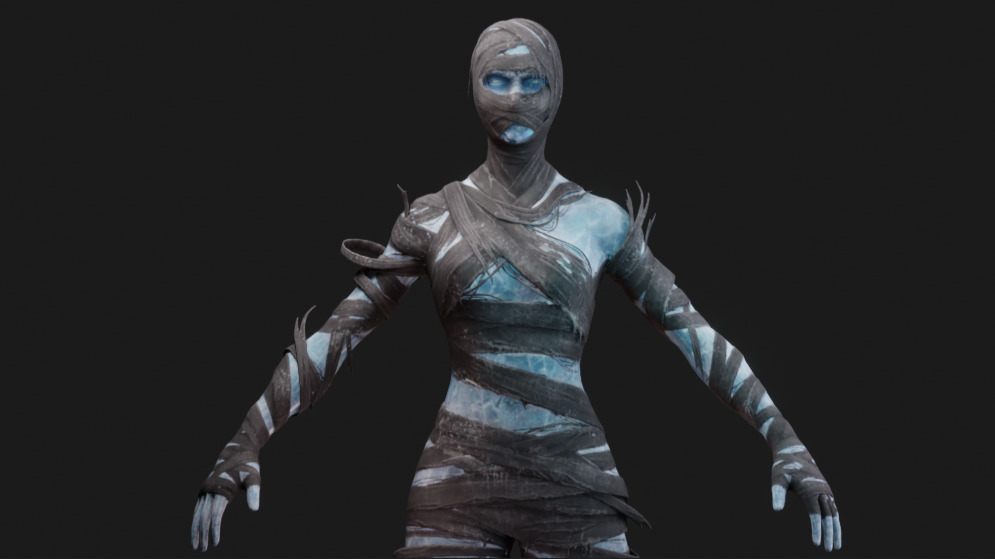 Polar Spectrophage Set Female Rigged Low-poly 3D model_6