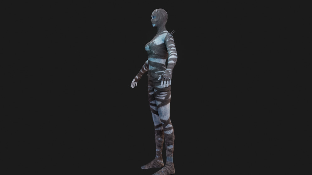 Polar Spectrophage Set Female Rigged Low-poly 3D model_1