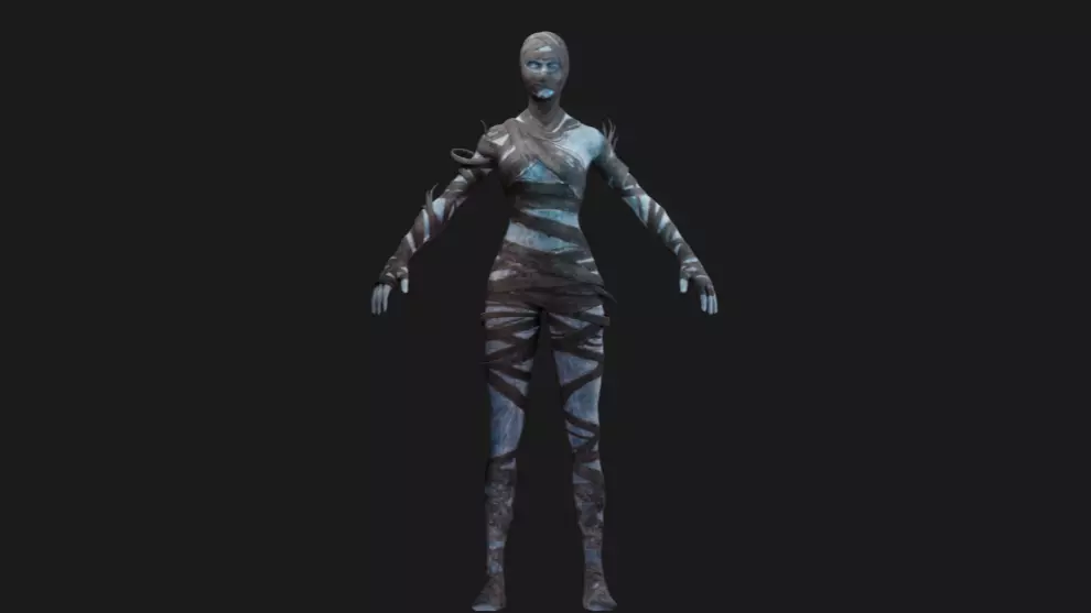 Polar Spectrophage Set Female Rigged Low-poly 3D model_0