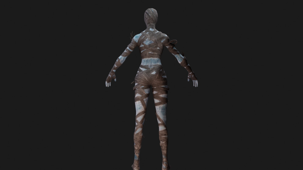 Polar Spectrophage Set Female Rigged Low-poly 3D model_3
