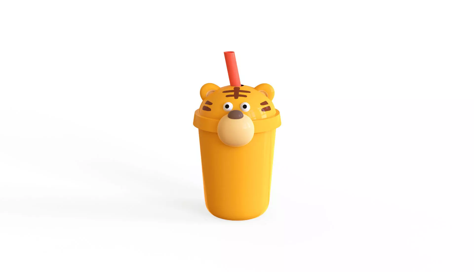 Tiger with Bubble Tea Pack 03 Low-poly 3D model_0