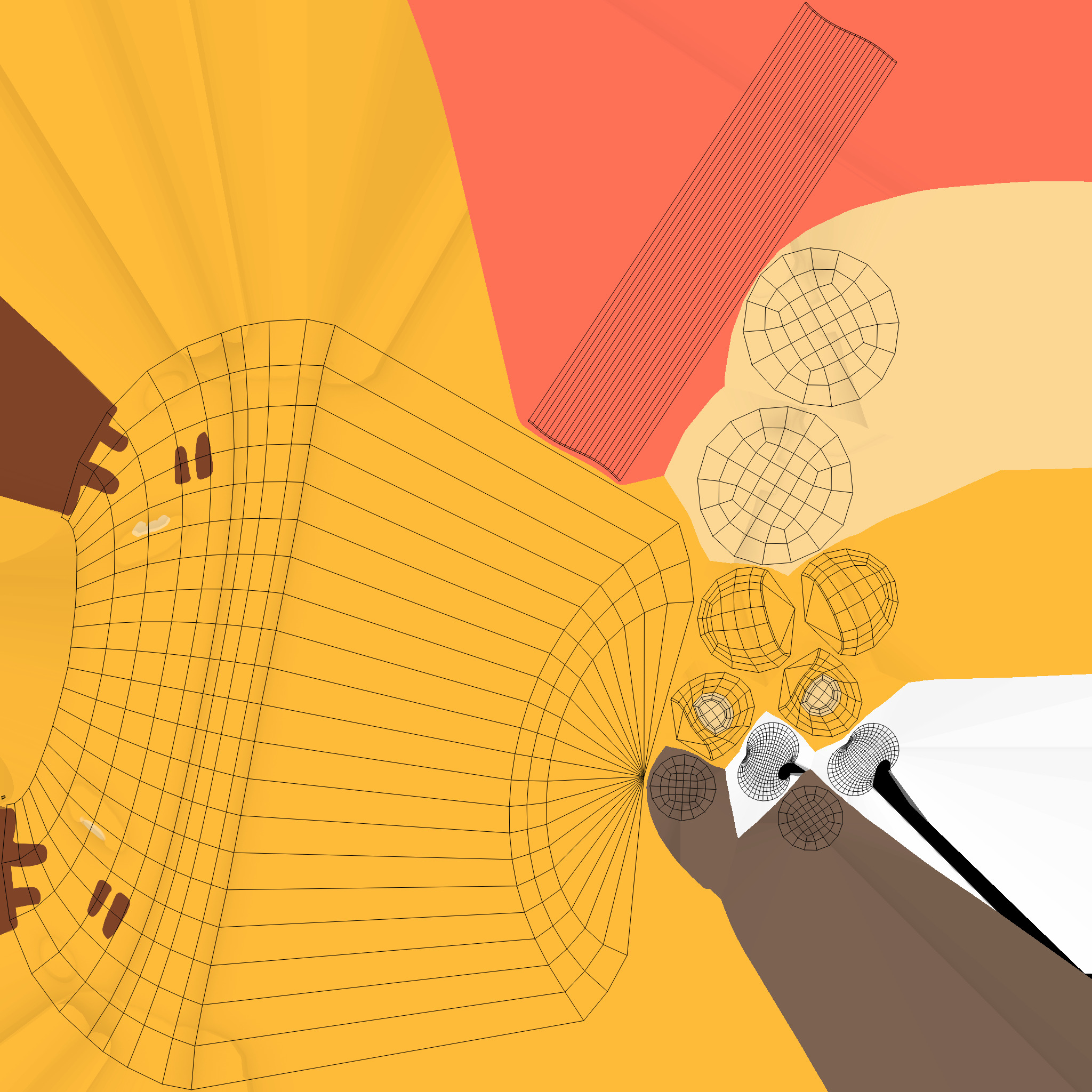 Tiger with Bubble Tea Pack 03 Low-poly 3D model_8