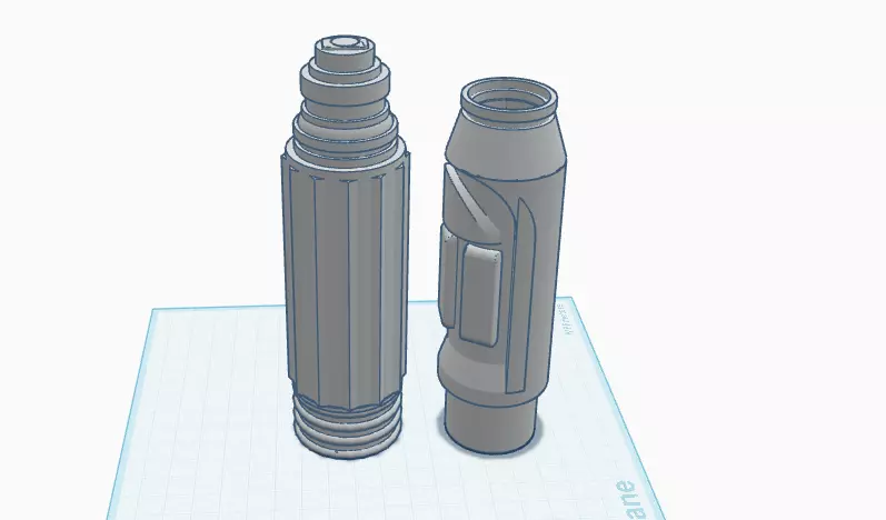 Mace Windu Lightsaber With Hidden DnD Dice Compartment 3D print model