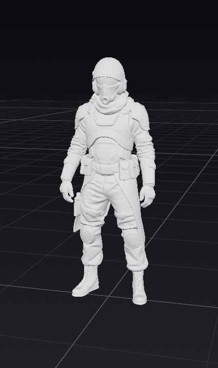 Tactical Sci-Fi Soldier 3D Character Model 3D model_2