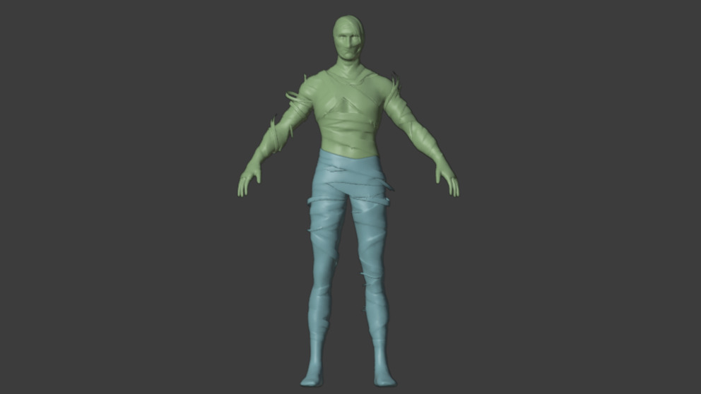 Polar Spectrophage Set Male Rigged Low-poly 3D model_7