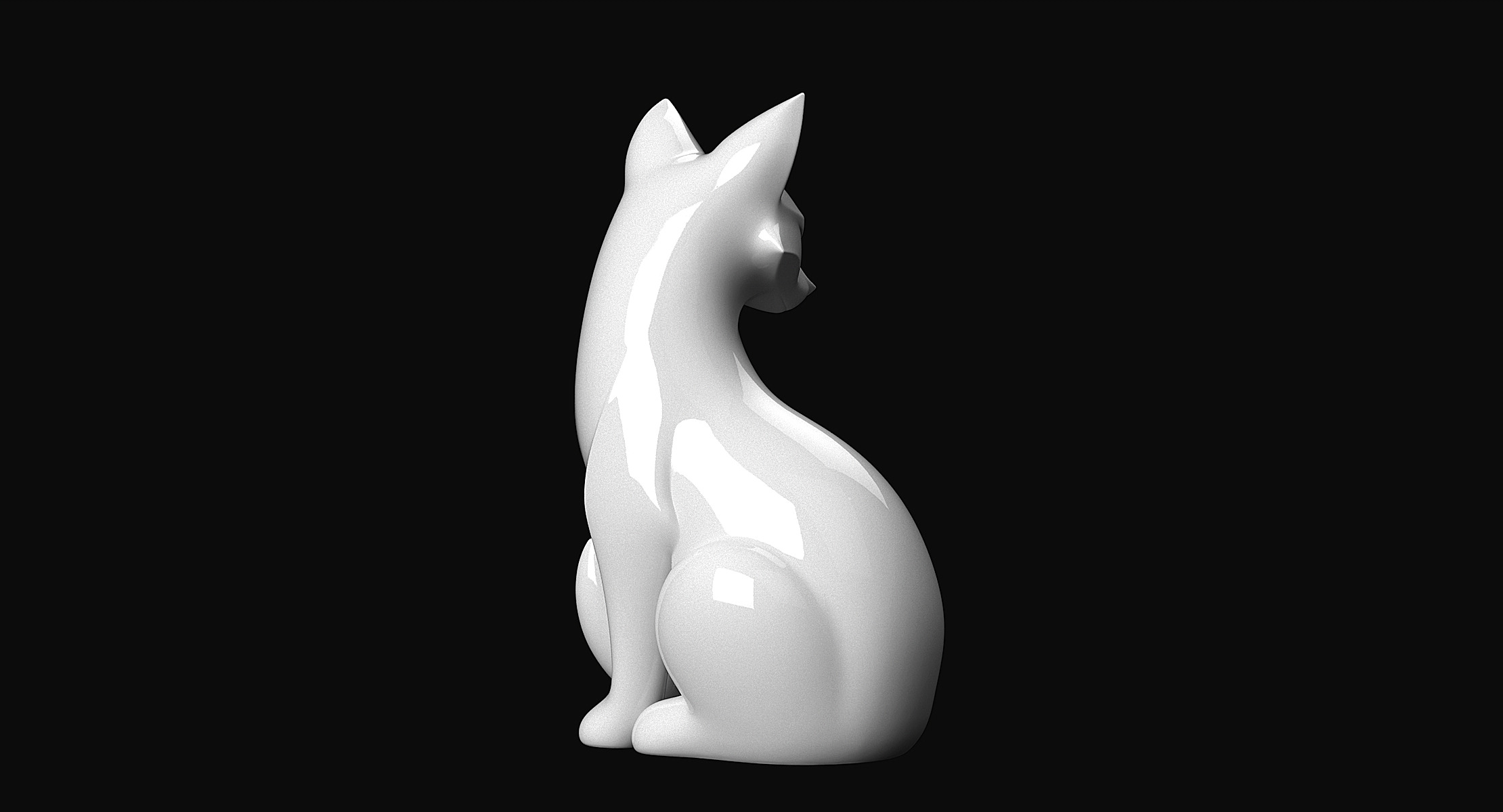 Fox Sculpture 3D print model_4