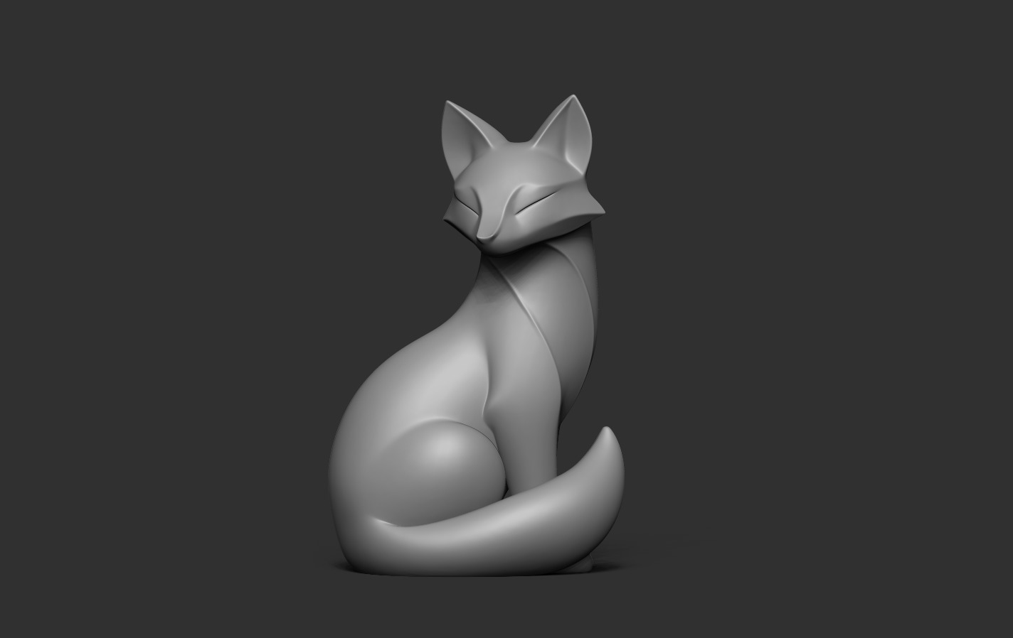 Fox Sculpture 3D print model_11